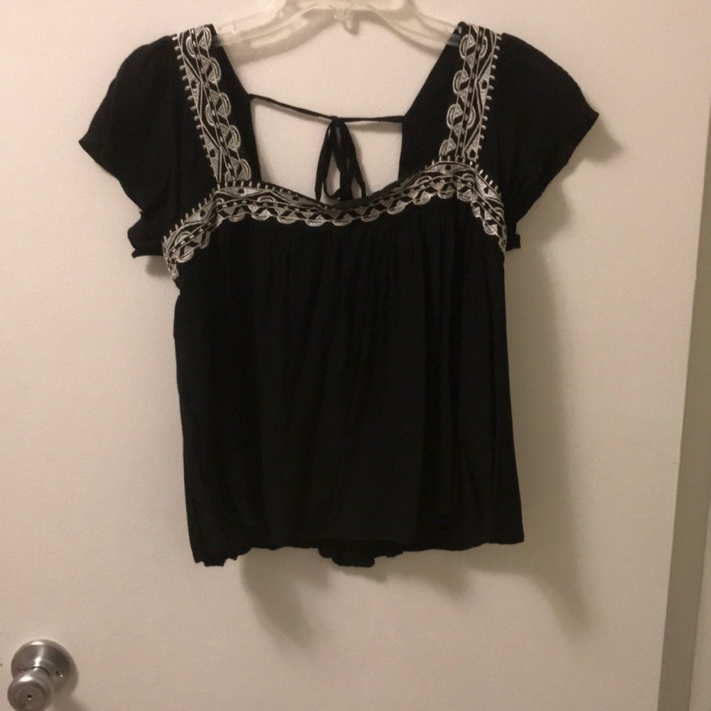 Black Flowy top